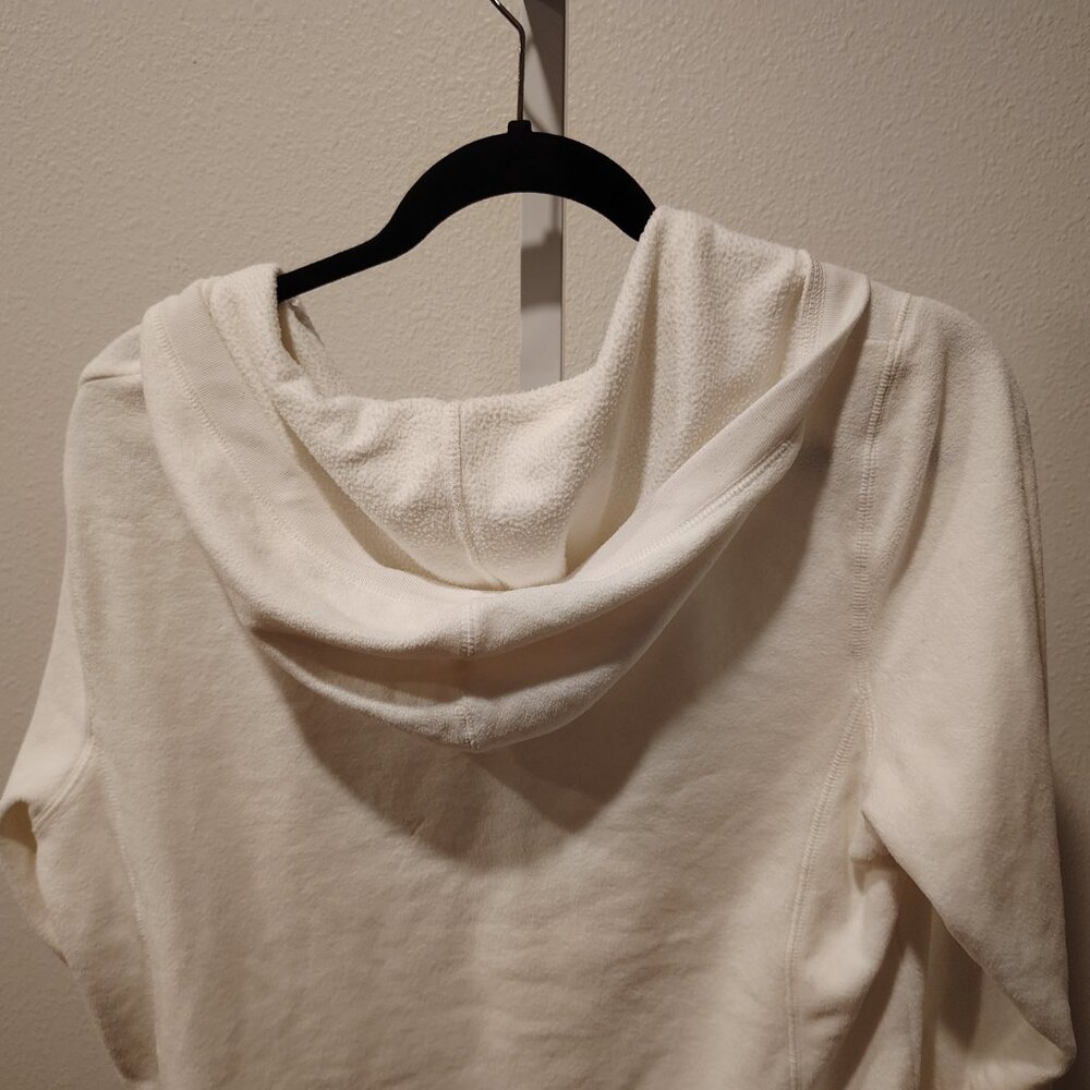 Tek Gear Women's White Fleece Hoodie Size Large Polyester Long Sleeve Pockets - Picture 9 of 11